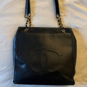 CHANEL Vintage Timeless CC Tote (BLACK)